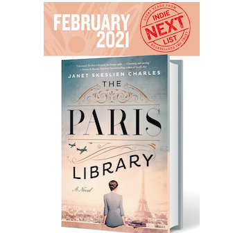 February Indie Next List flier featuring The Paris Library