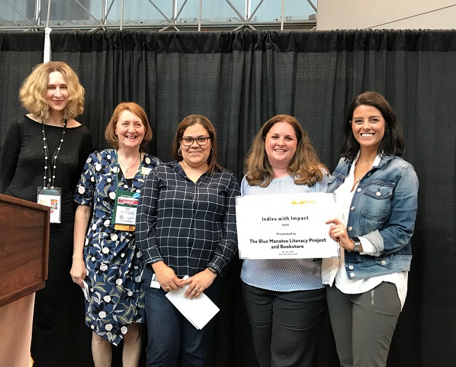 Christine Stotz (PRH), Pam French (Binc), Veronica Valerio (PRH), Jill Burket Ragase (Blue Manatee), and Amanda Kranias (Blue Manatee).